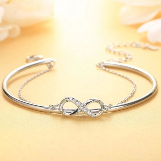 Infinity Bracelets And Anklet Bracelets For Women Adjustable Length Gift For Mother's Day Infinity Bracelets And Anklet Bracelets For Women Adjustable Length Gift For Mother's Day
